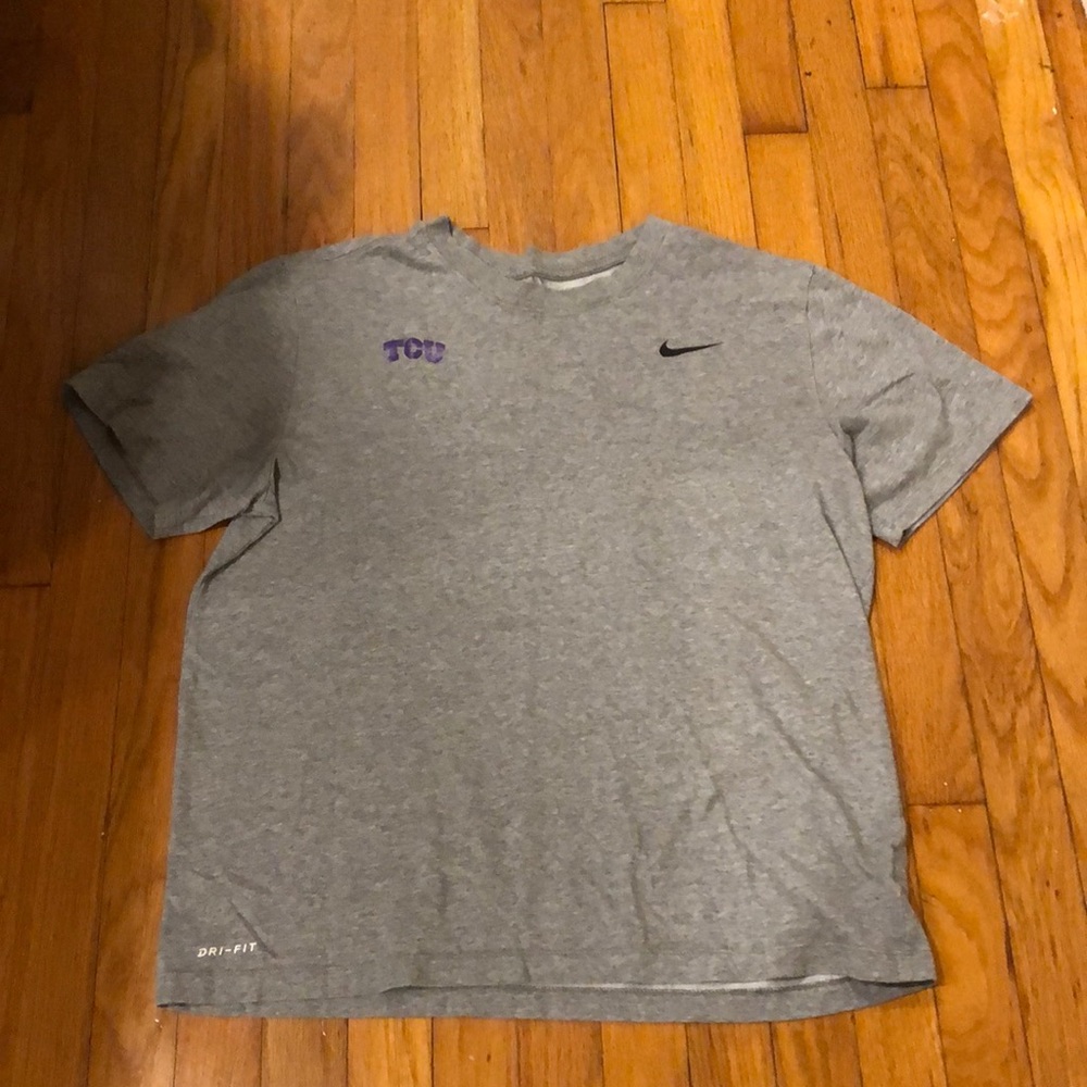 Gray Nike TCU t-shirt